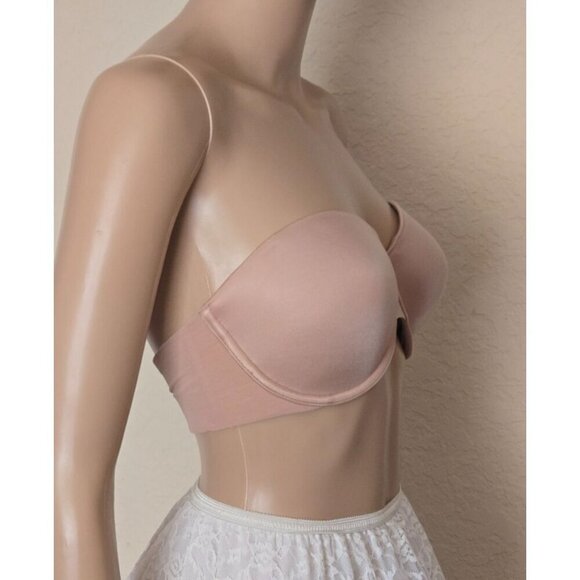 Victoria's Secret Bra Beige Biofit Multi Way Strapless Underwired size 34D - Picture 3 of 5